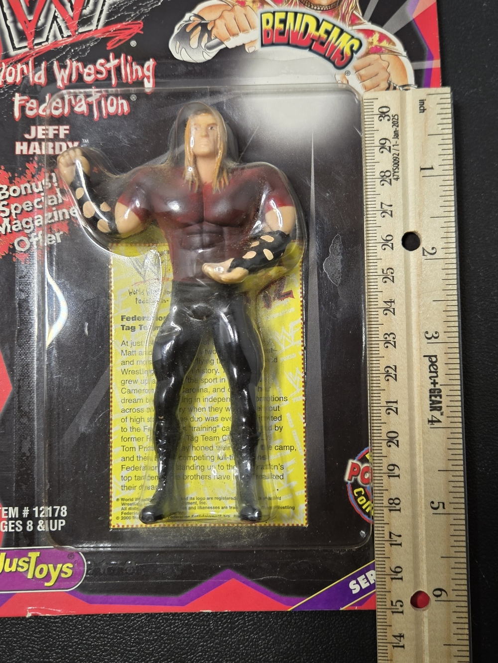 WWF Bend-Ems Jeff Hardy Action Figure - 2000 Vintage
